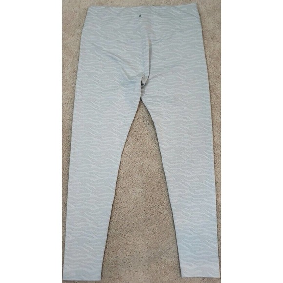Kyodan ~Woman Sz TG/XL~ Light Gray Striped Print Yoga Active Capri Leggings NWOT - Picture 11 of 12
